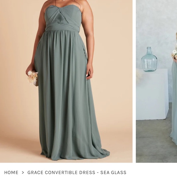 Birdy Grey / Grace Convertible Dress (with split) / Sea Glass / Large - Picture 2 of 11